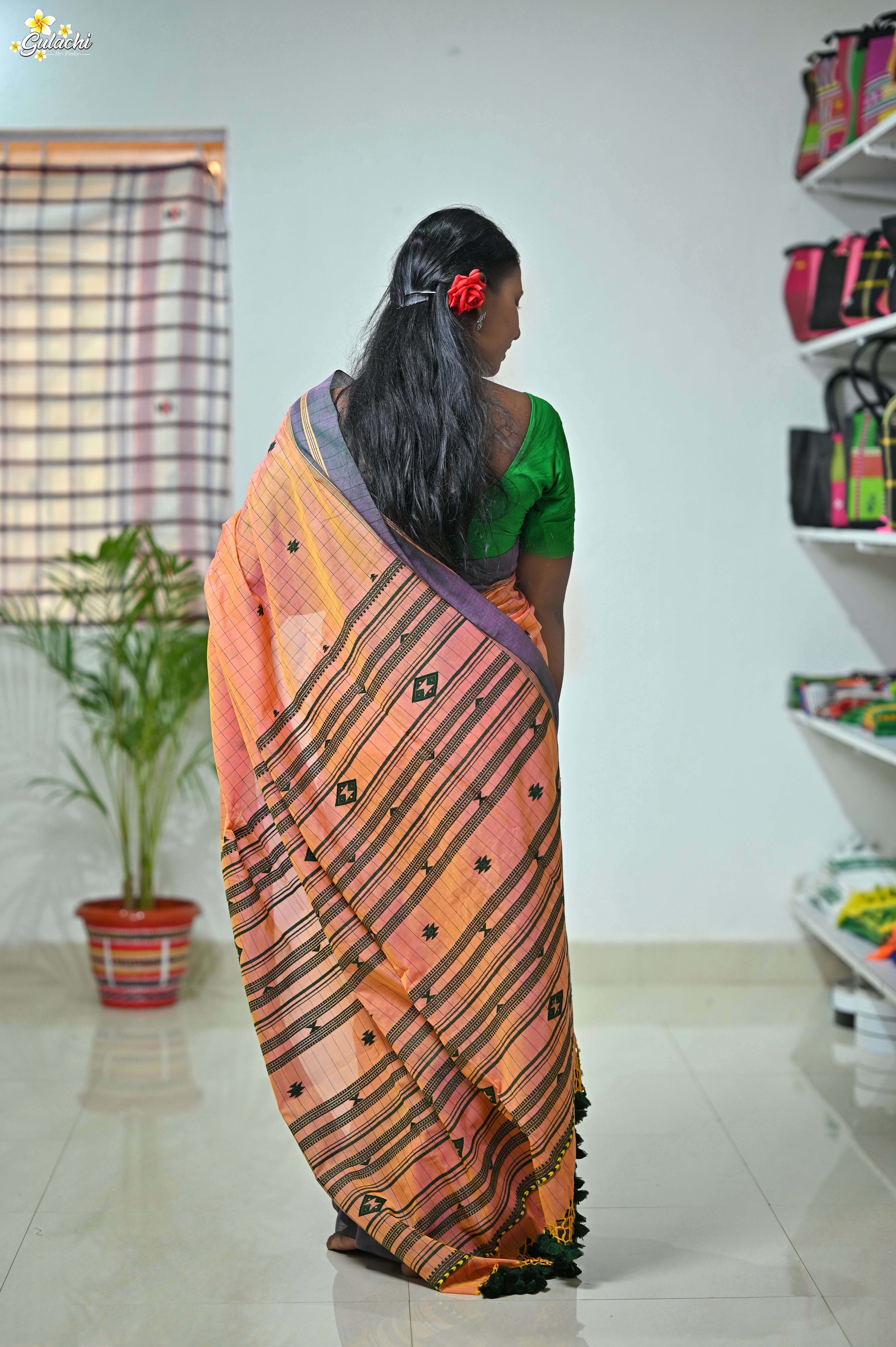 Mercerised Tribal Fusion Saree