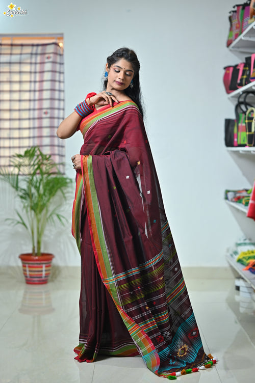 Mercerised Tribal Fusion Saree