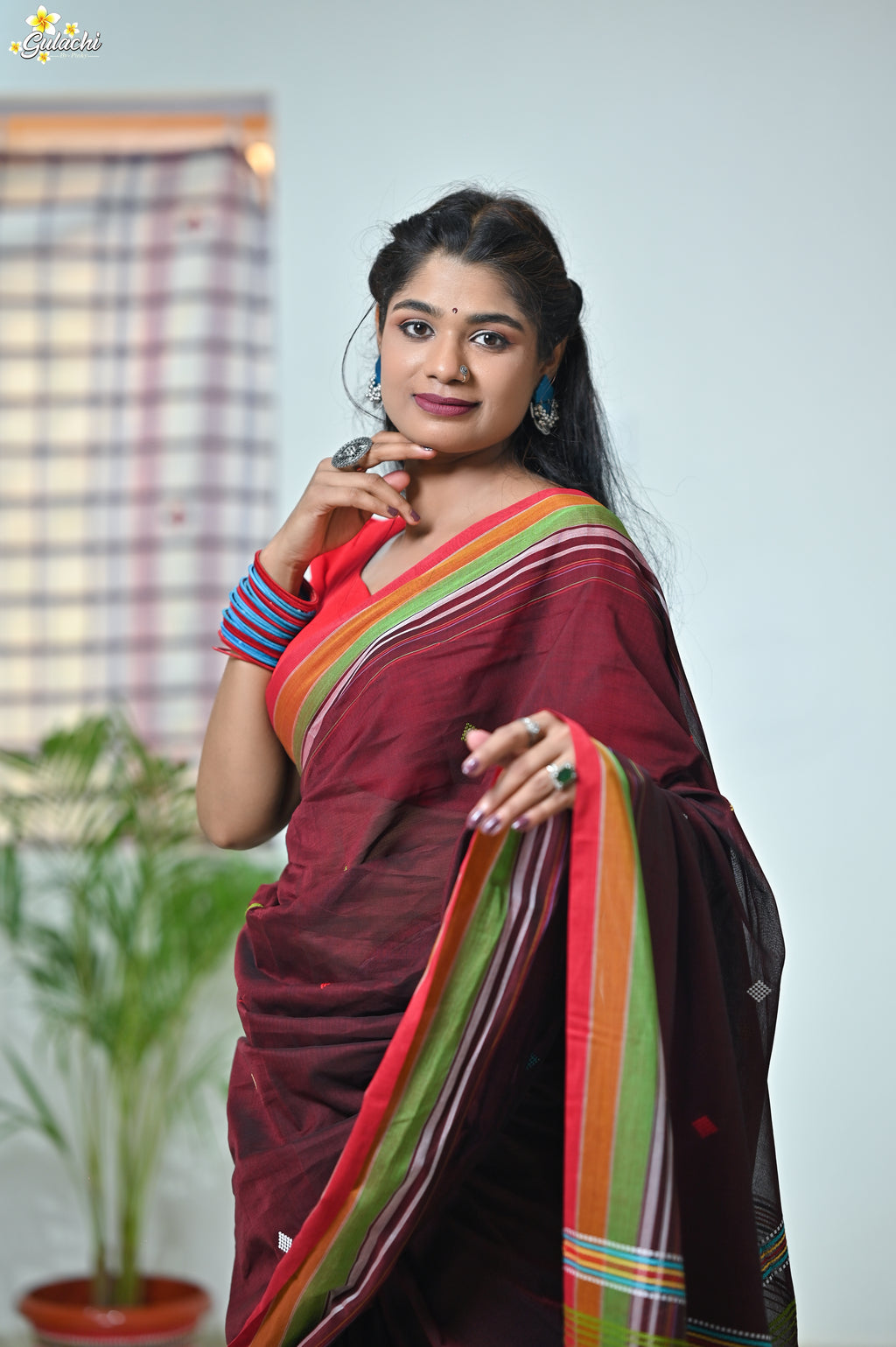 Mercerised Tribal Fusion Saree