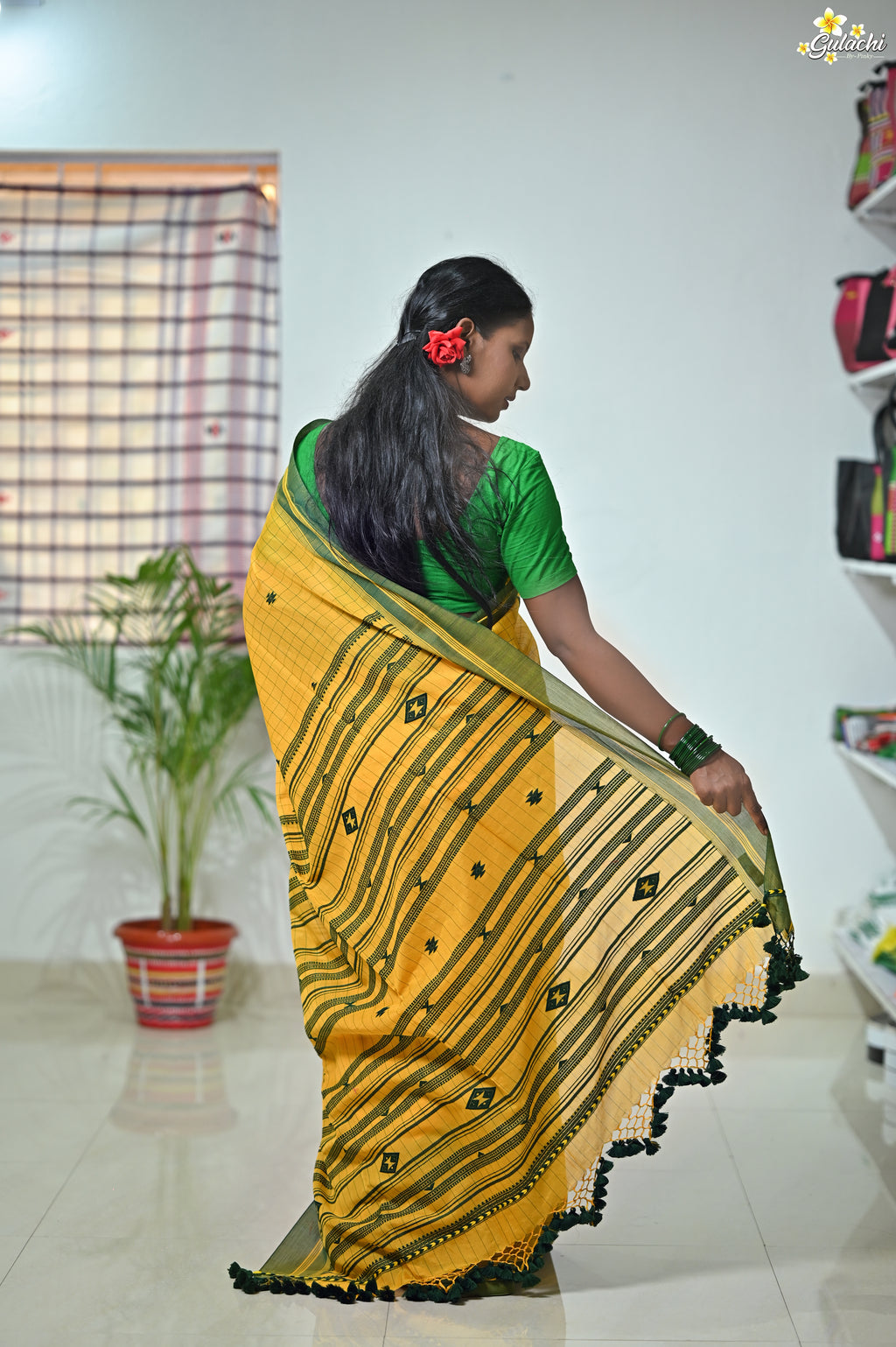 Mercerised Tribal Fusion Saree