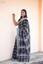 Linen Jhal Saree