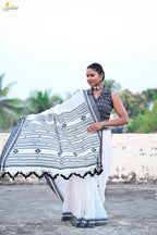 Mercerised Tribal Fusion Saree
