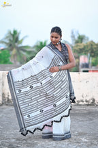 Mercerised Tribal Fusion Saree