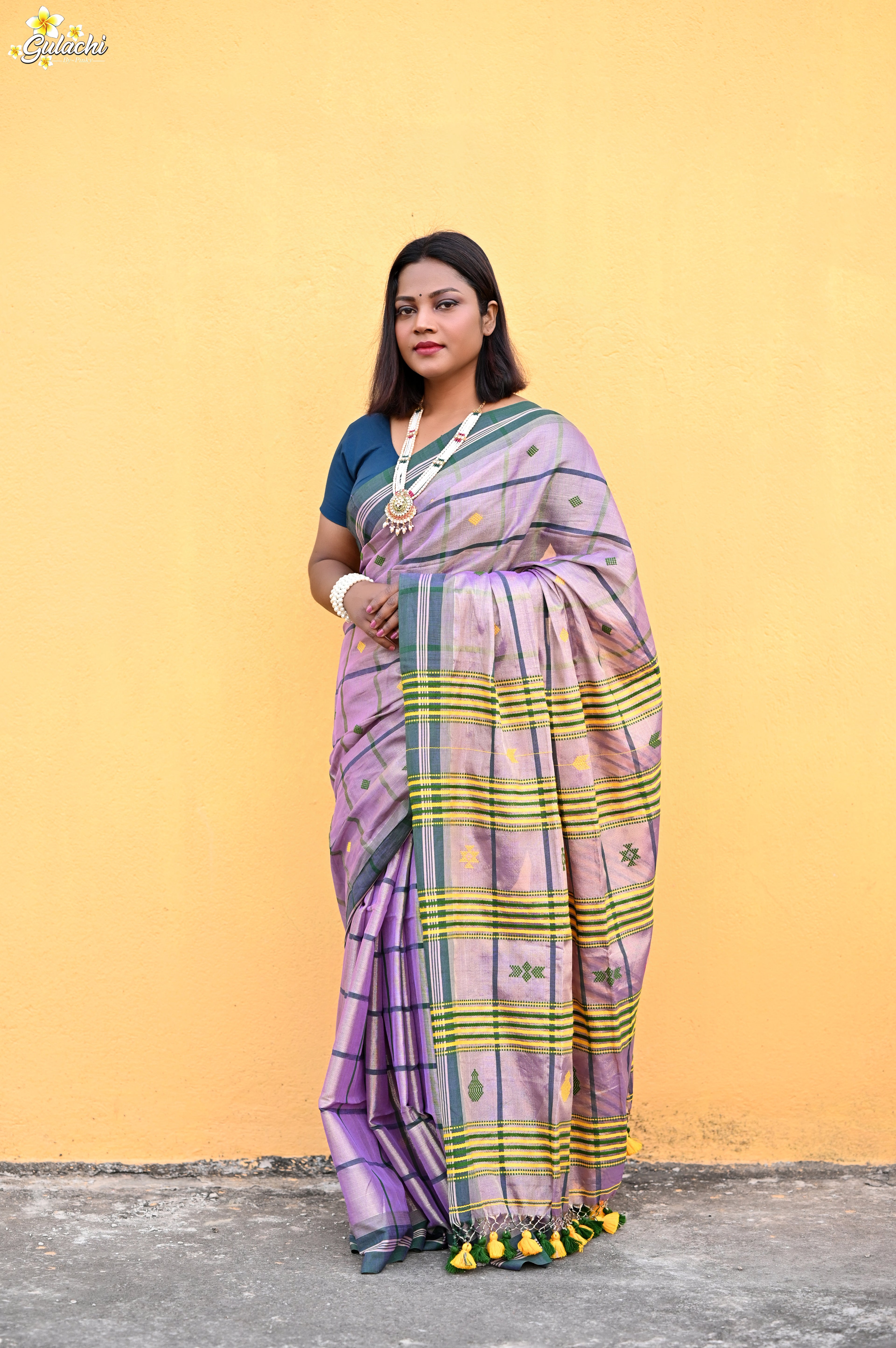 Tissue Cotton Jhal Saree
