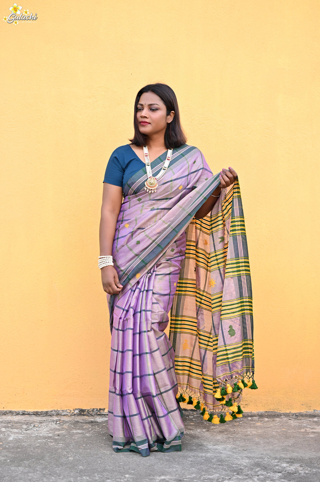 Tissue Cotton Jhal Saree