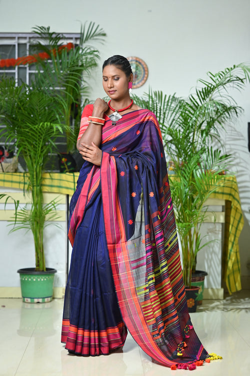 Mercerised Tribal Fusion Saree