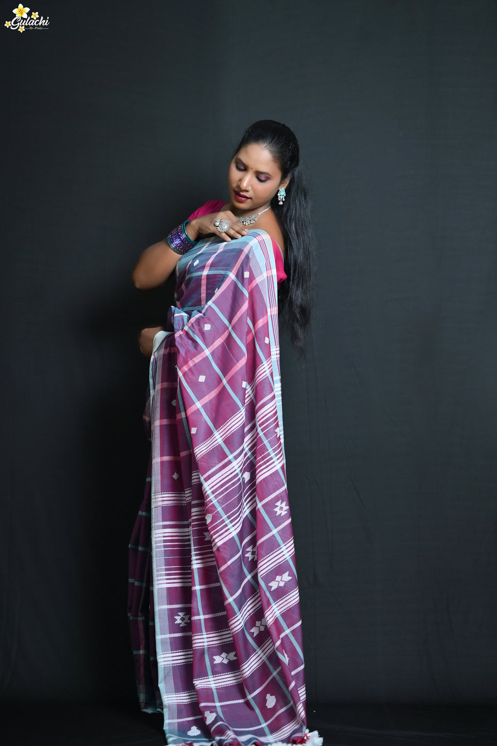 Mercerised Cotton Jhal Saree