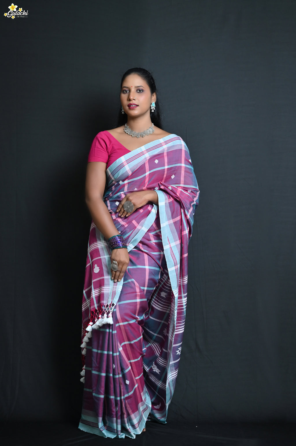 Mercerised Cotton Jhal Saree