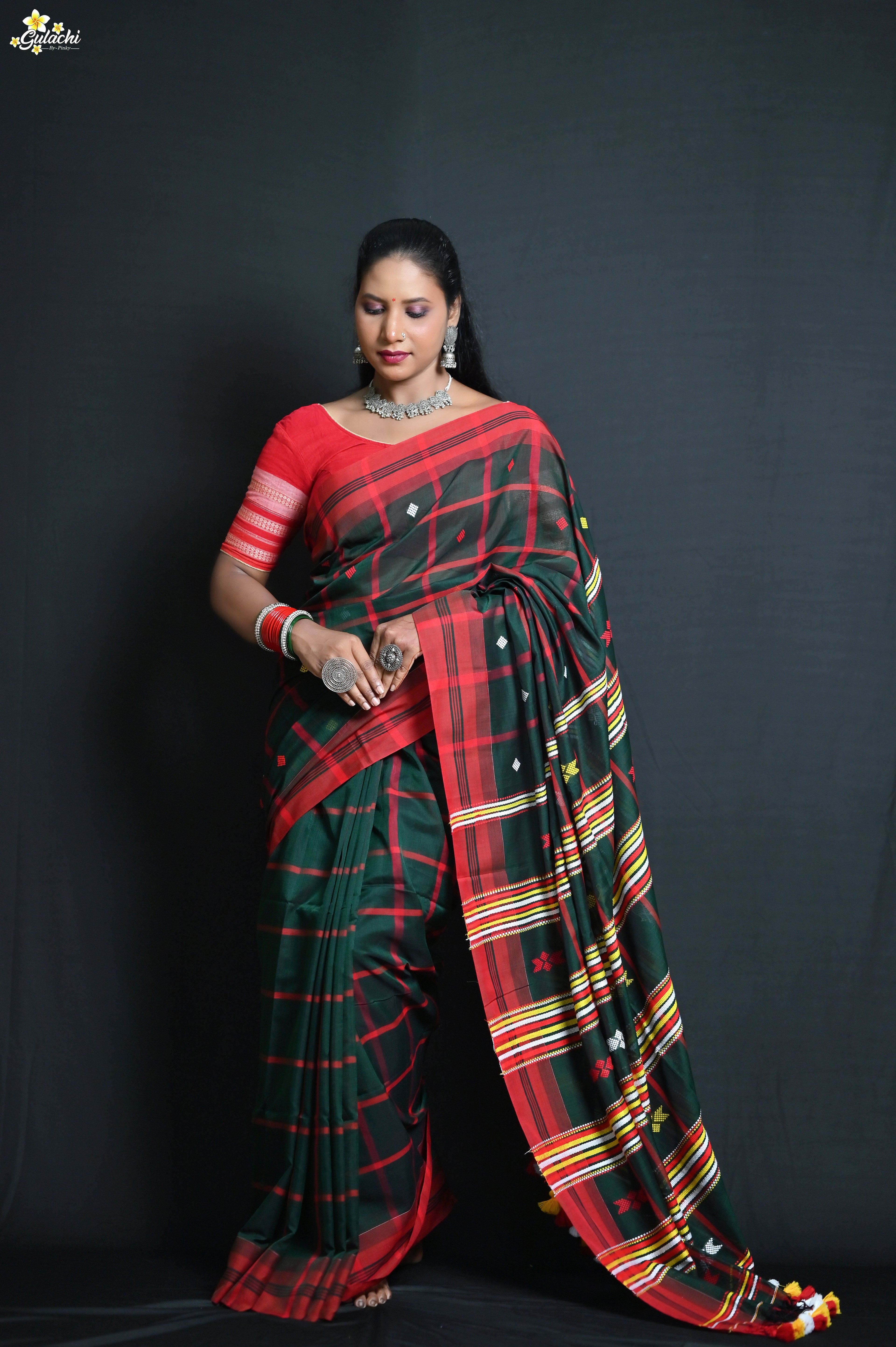 Mercerised Cotton Jhal Saree