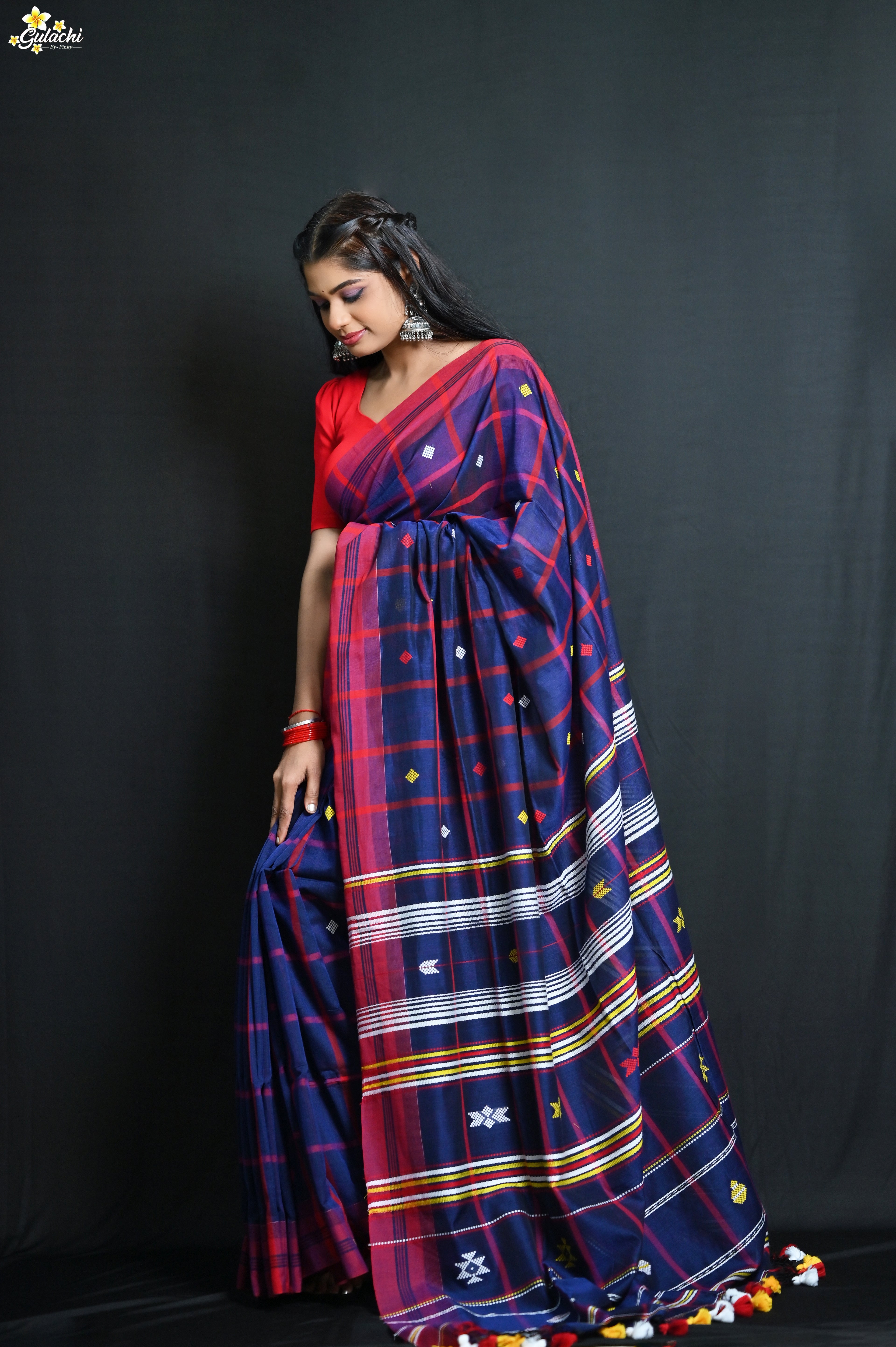 Mercerised Cotton Jhal Saree