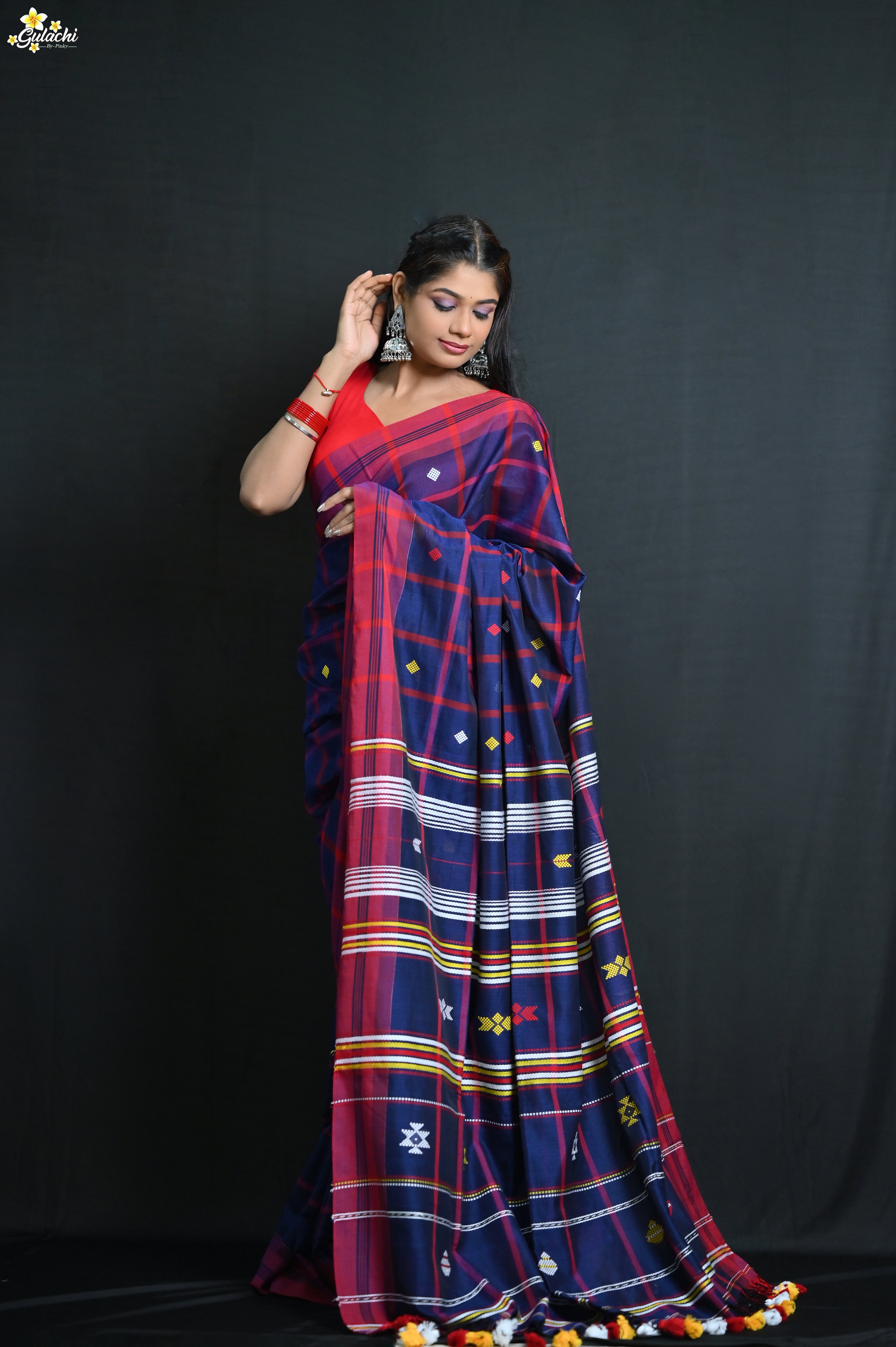 Mercerised Cotton Jhal Saree