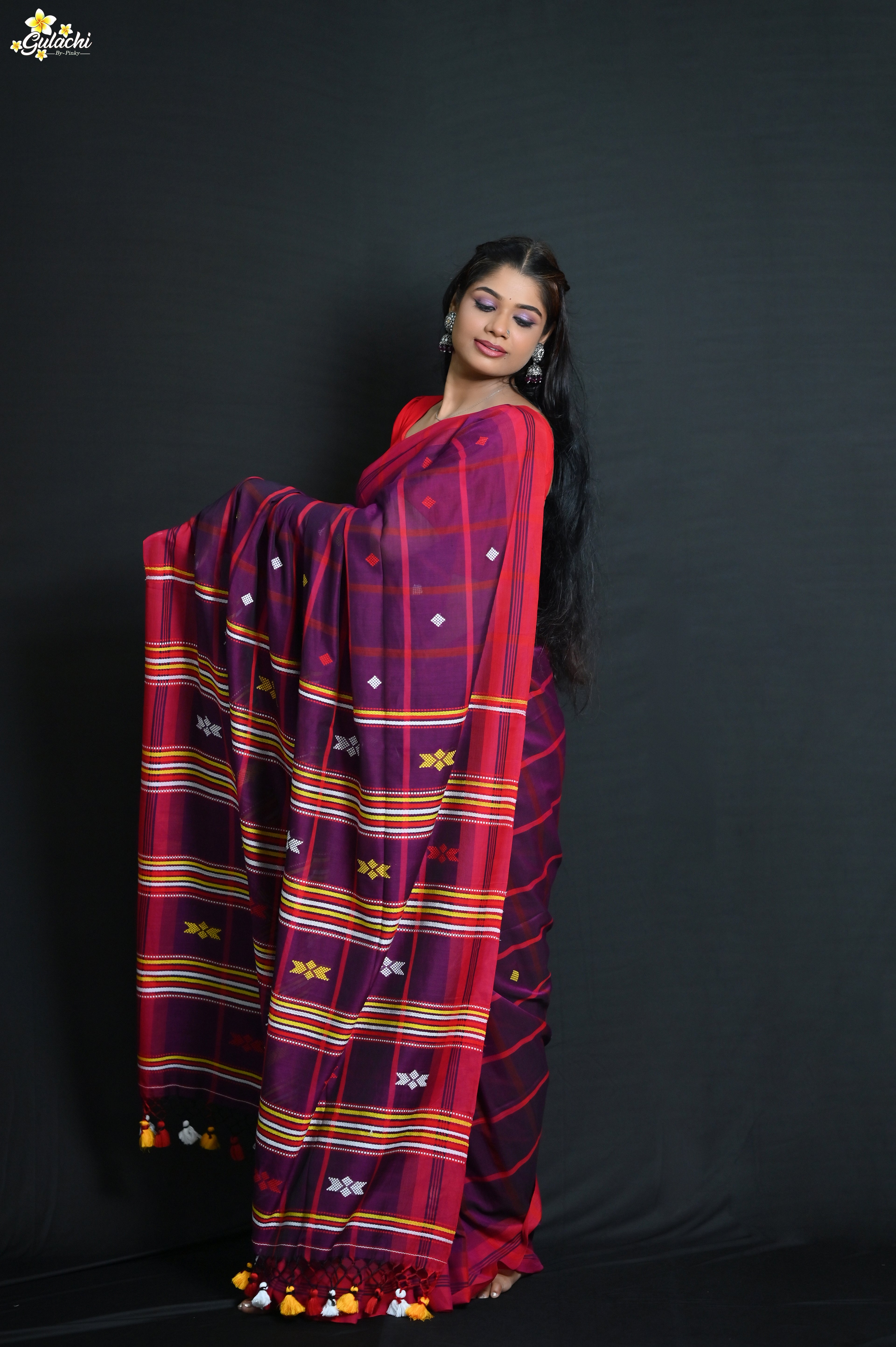 Mercerised Cotton Jhal Saree