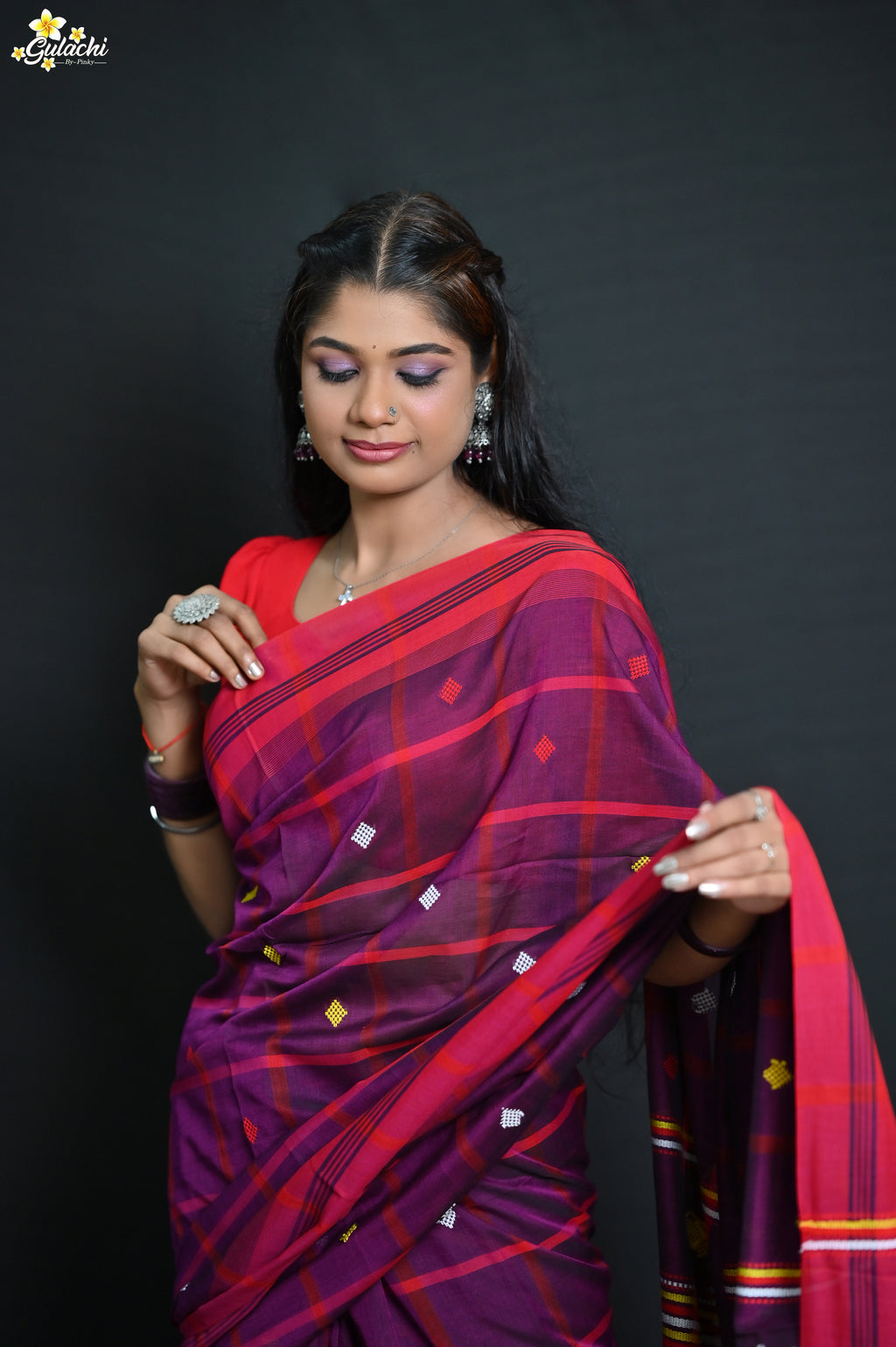 Mercerised Cotton Jhal Saree