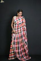 Gulachi Mul Cotton Handloom Saree