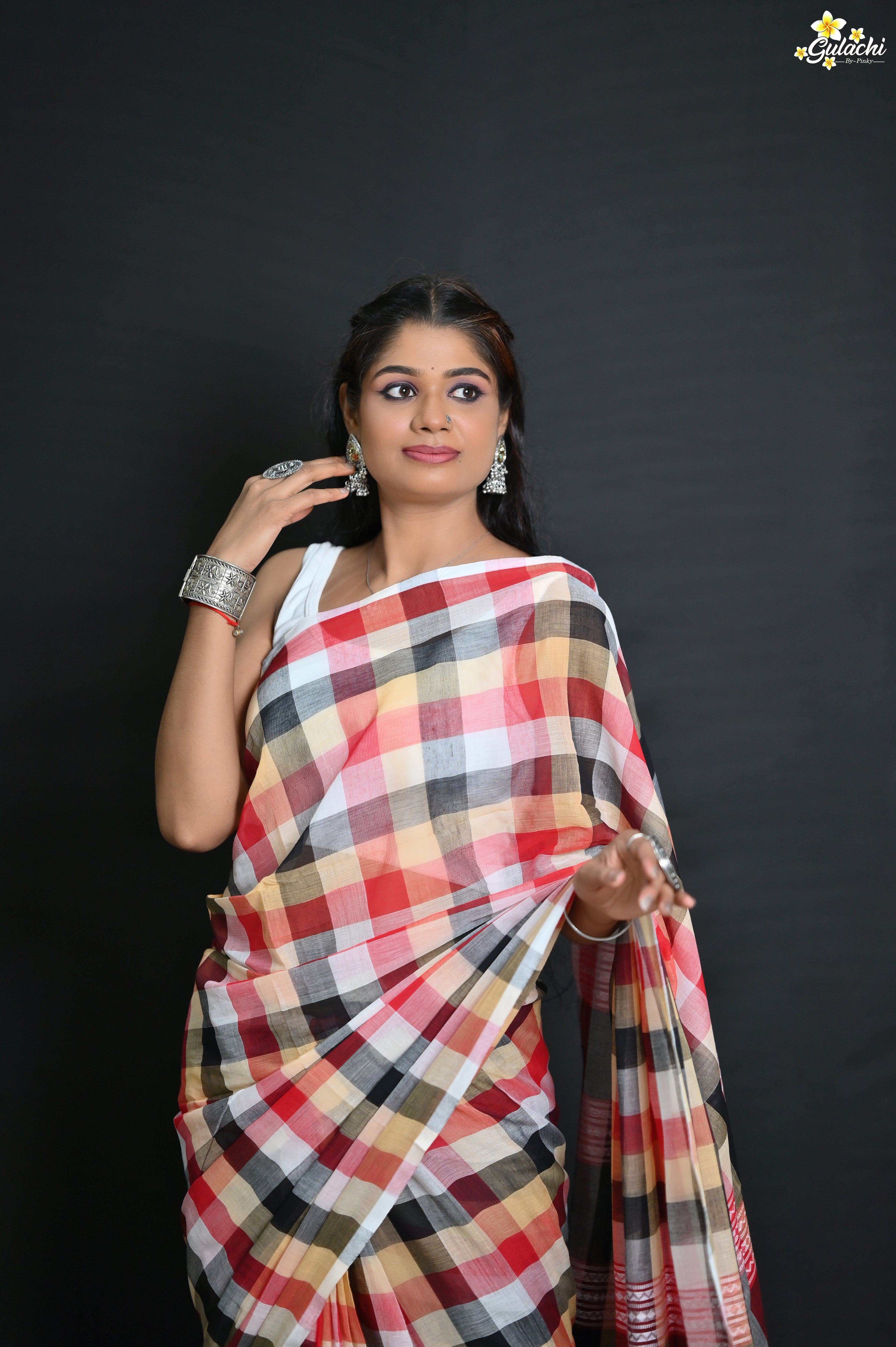 Gulachi Mul Cotton Handloom Saree