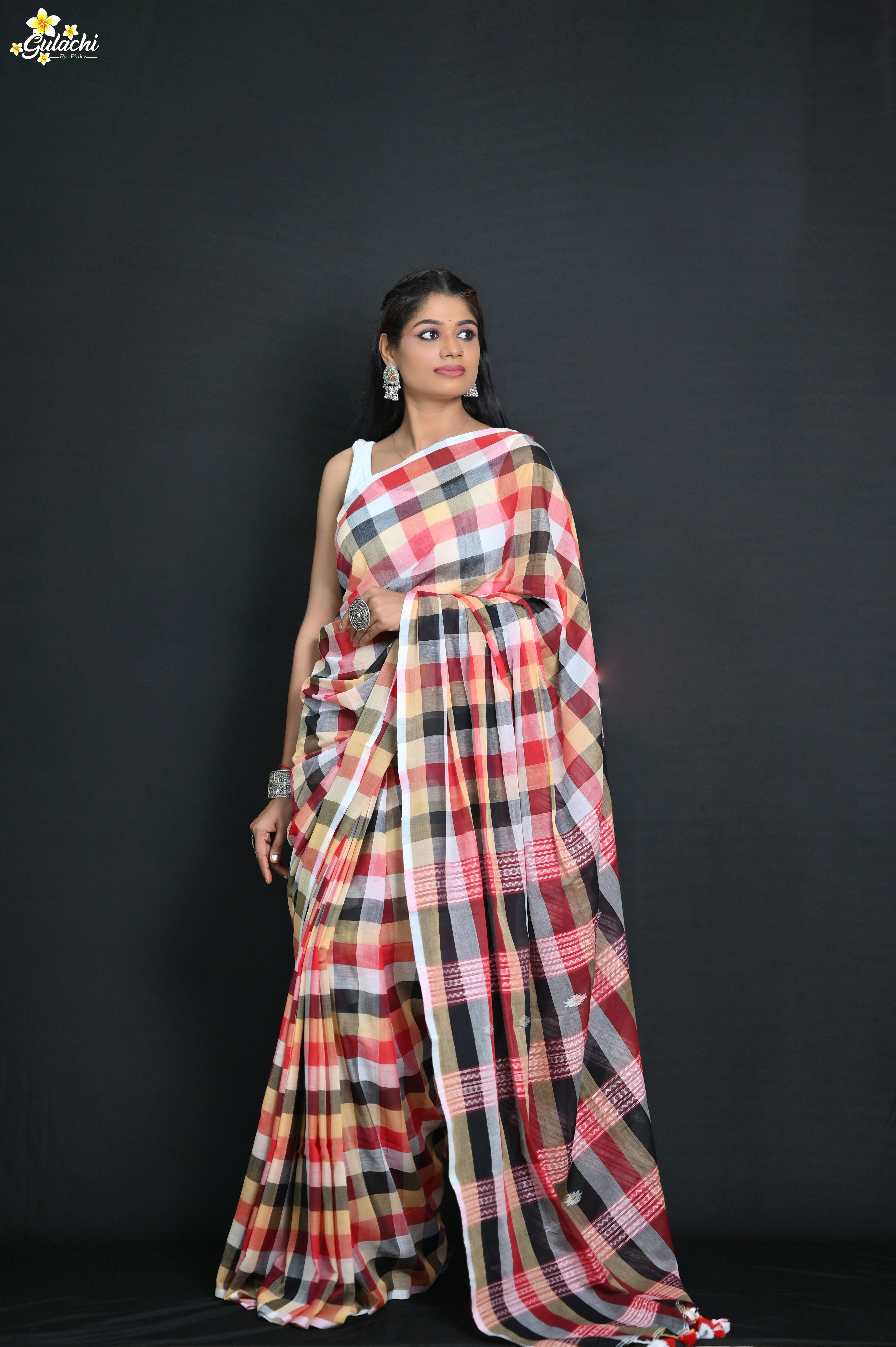 Gulachi Mul Cotton Handloom Saree