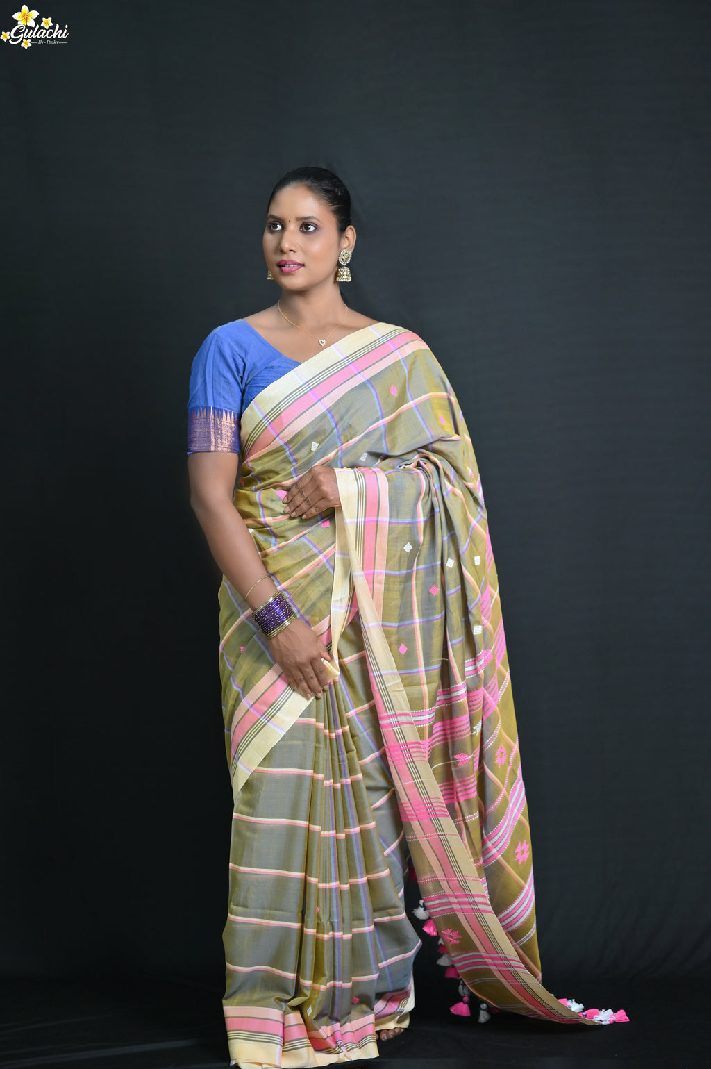 Mercerised Cotton Jhal Saree