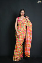 Gulachi Mul Cotton Handloom Saree
