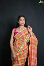 Gulachi Mul Cotton Handloom Saree