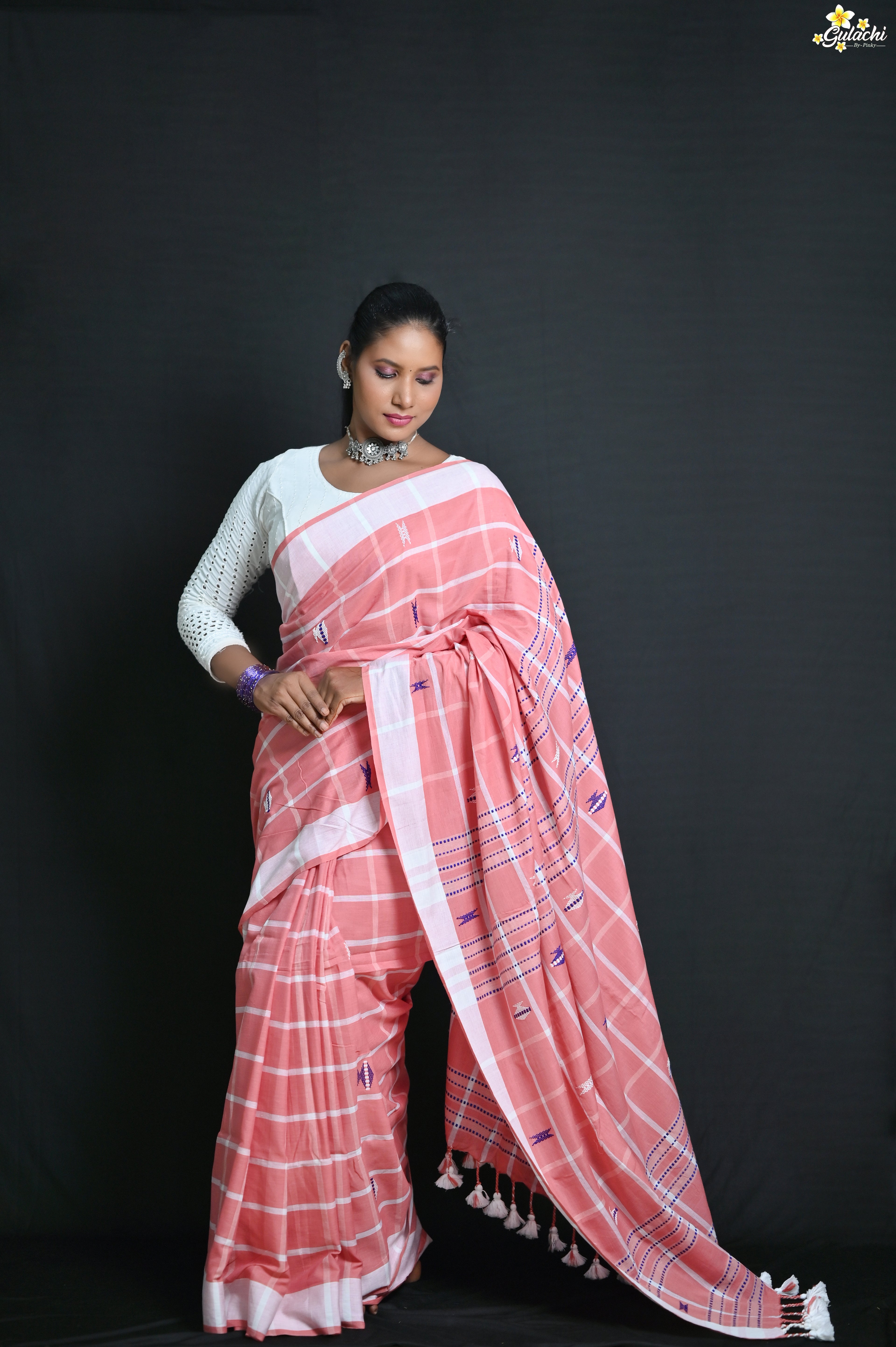 Handloom Cotton Jhal Saree
