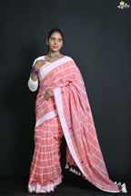 Handloom Cotton Jhal Saree