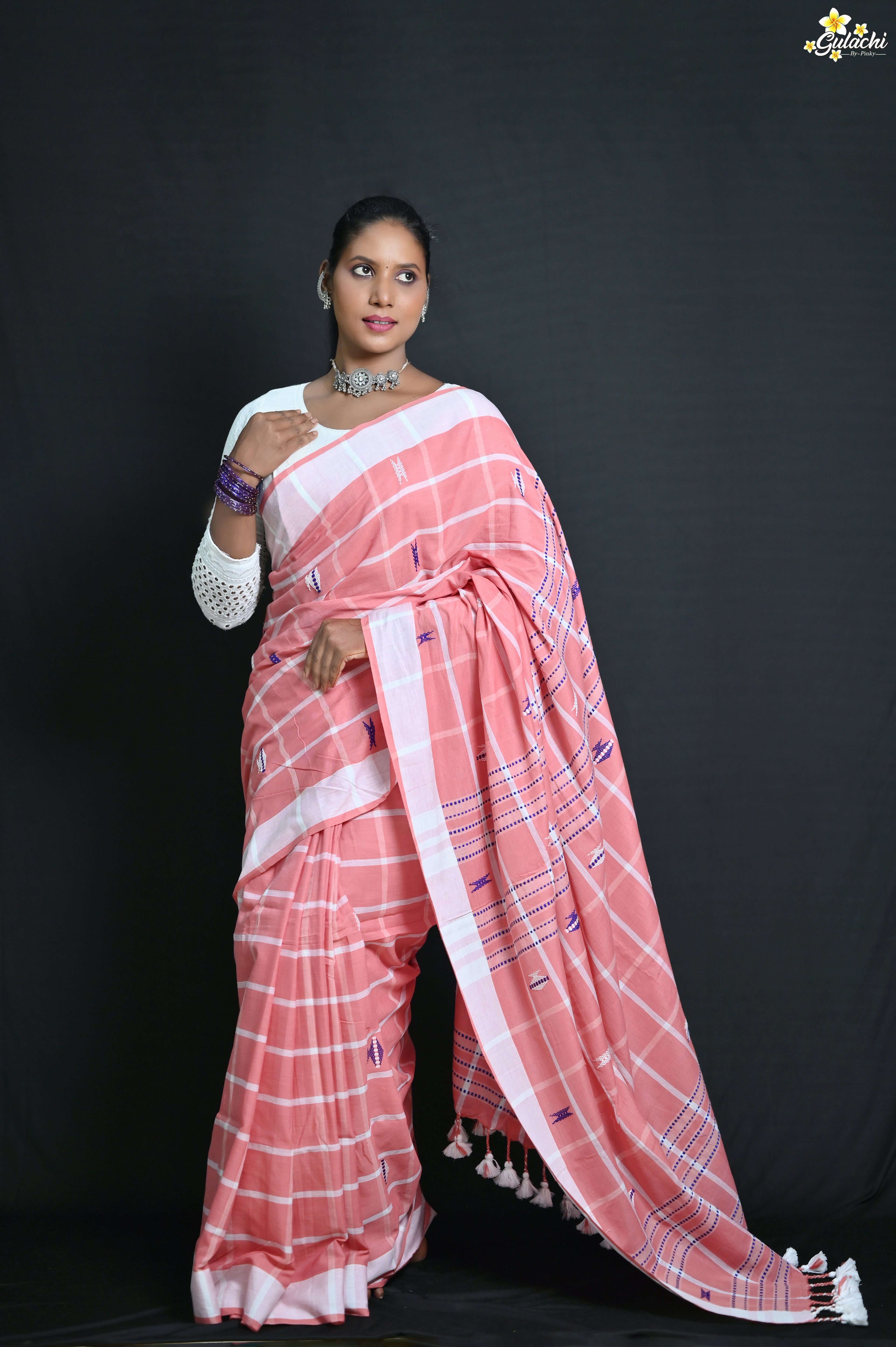 Handloom Cotton Jhal Saree