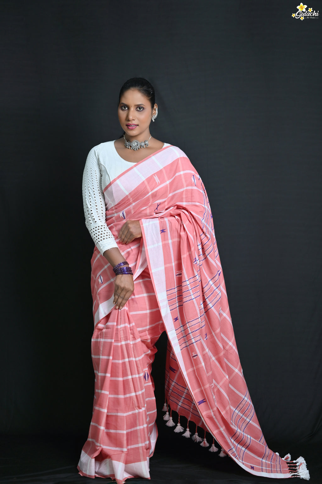 Handloom Cotton Jhal Saree