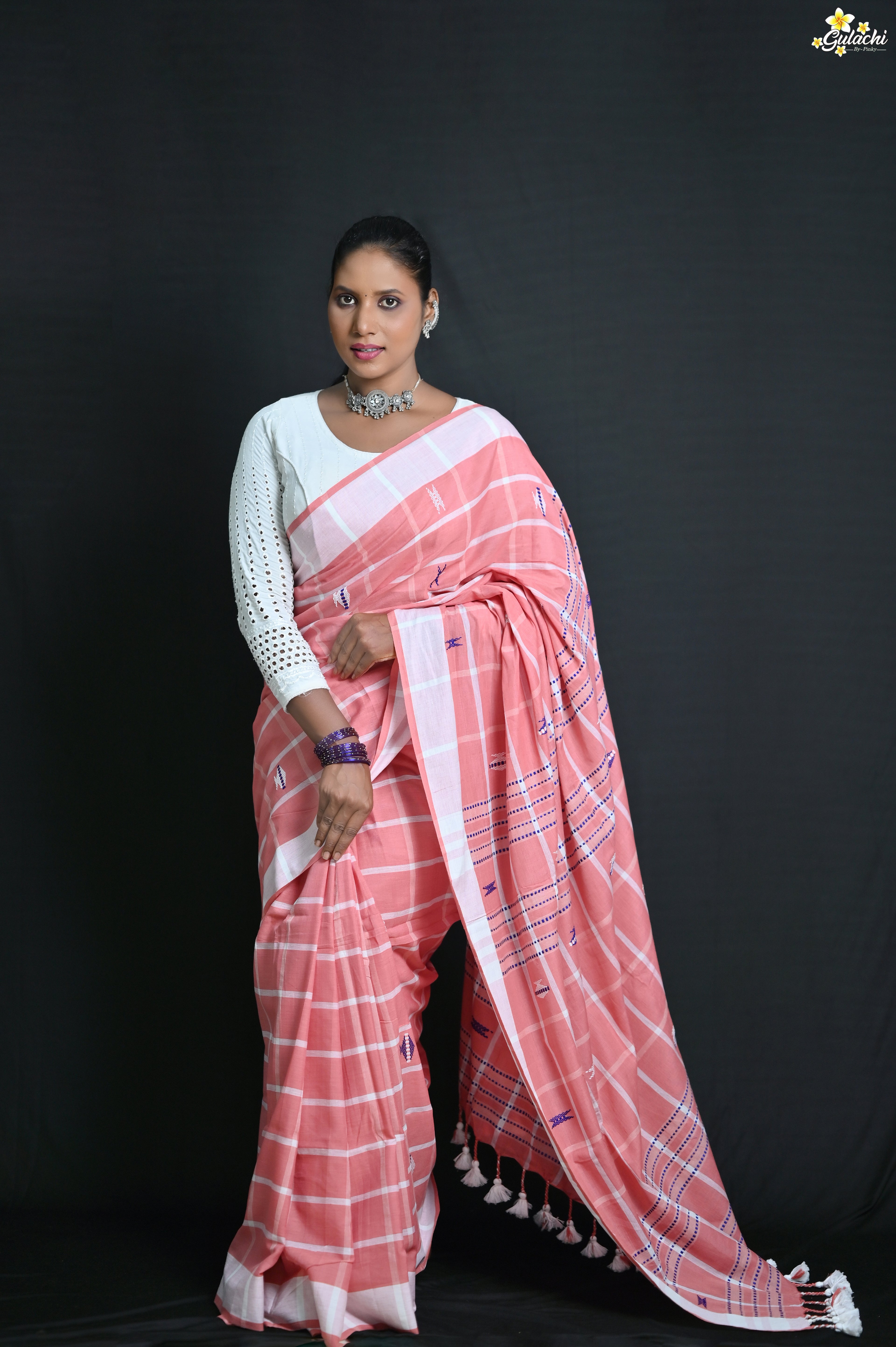 Handloom Cotton Jhal Saree