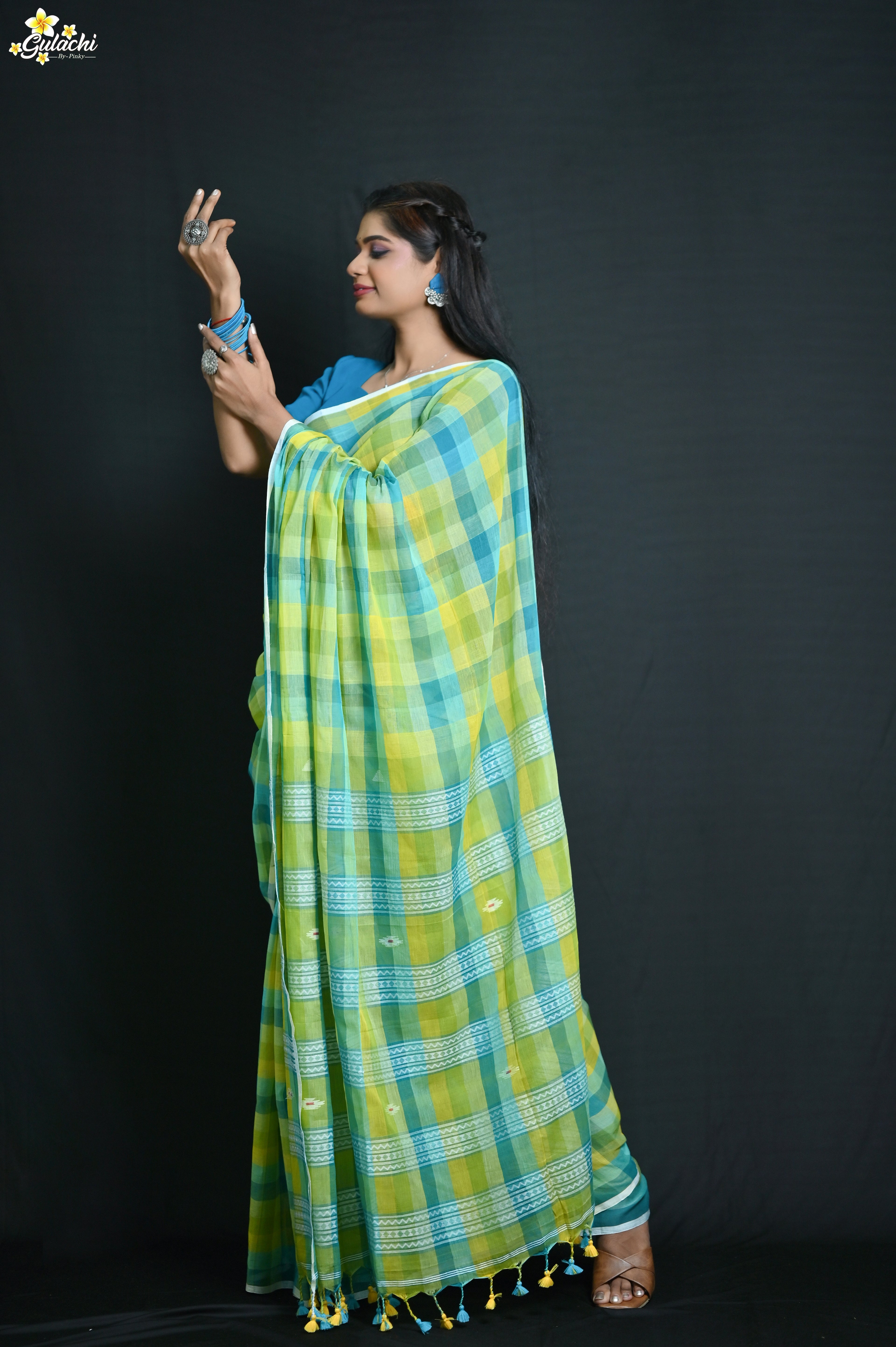 Gulachi Mui Cotton Handloom Saree