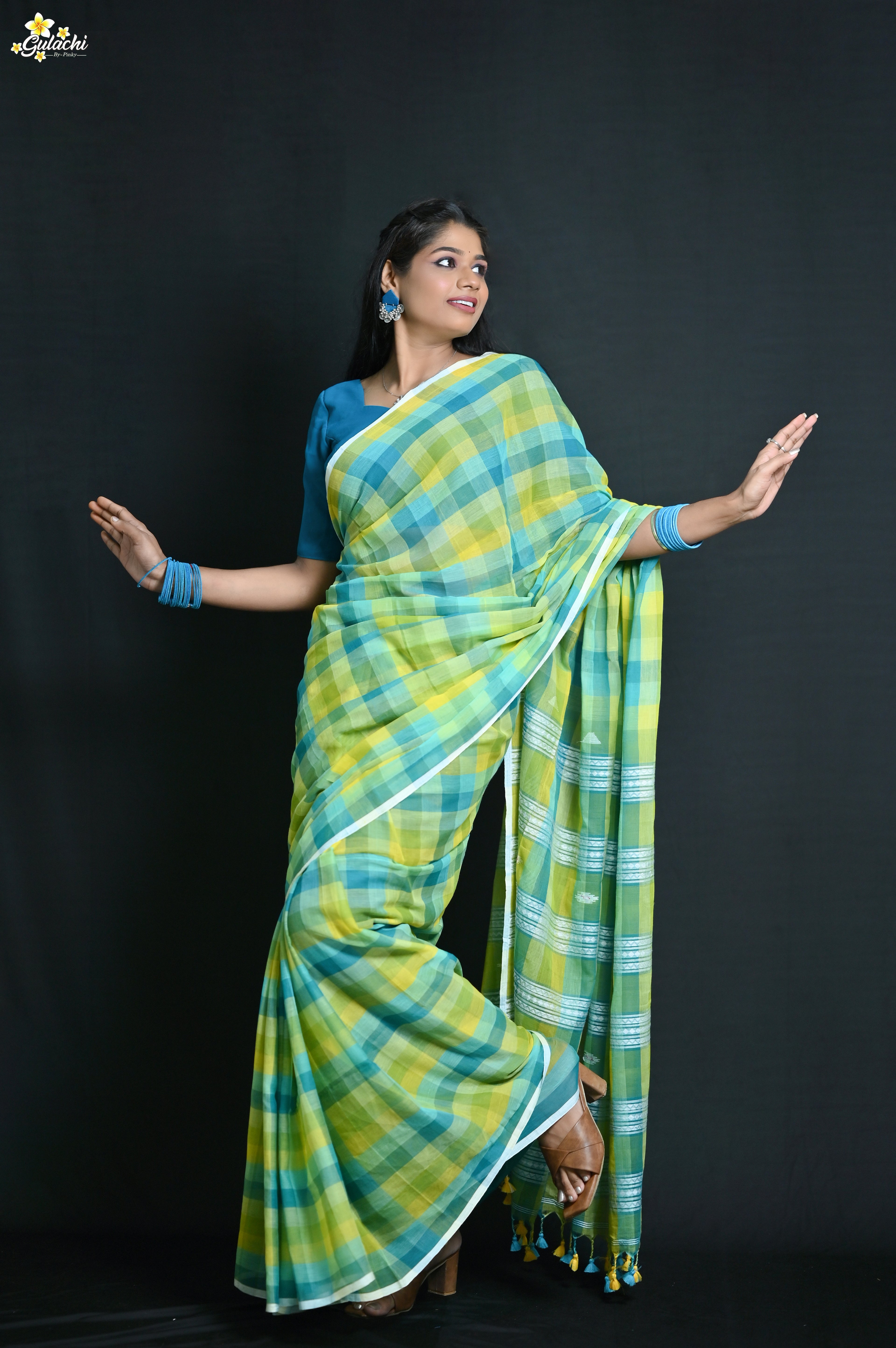 Gulachi Mui Cotton Handloom Saree