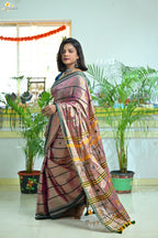 Tissue Cotton Jhal Saree