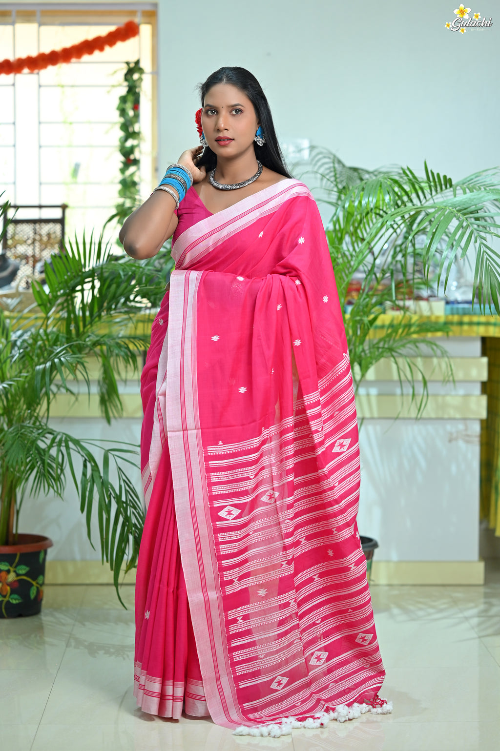 Mercerised Tribal Fusion Saree