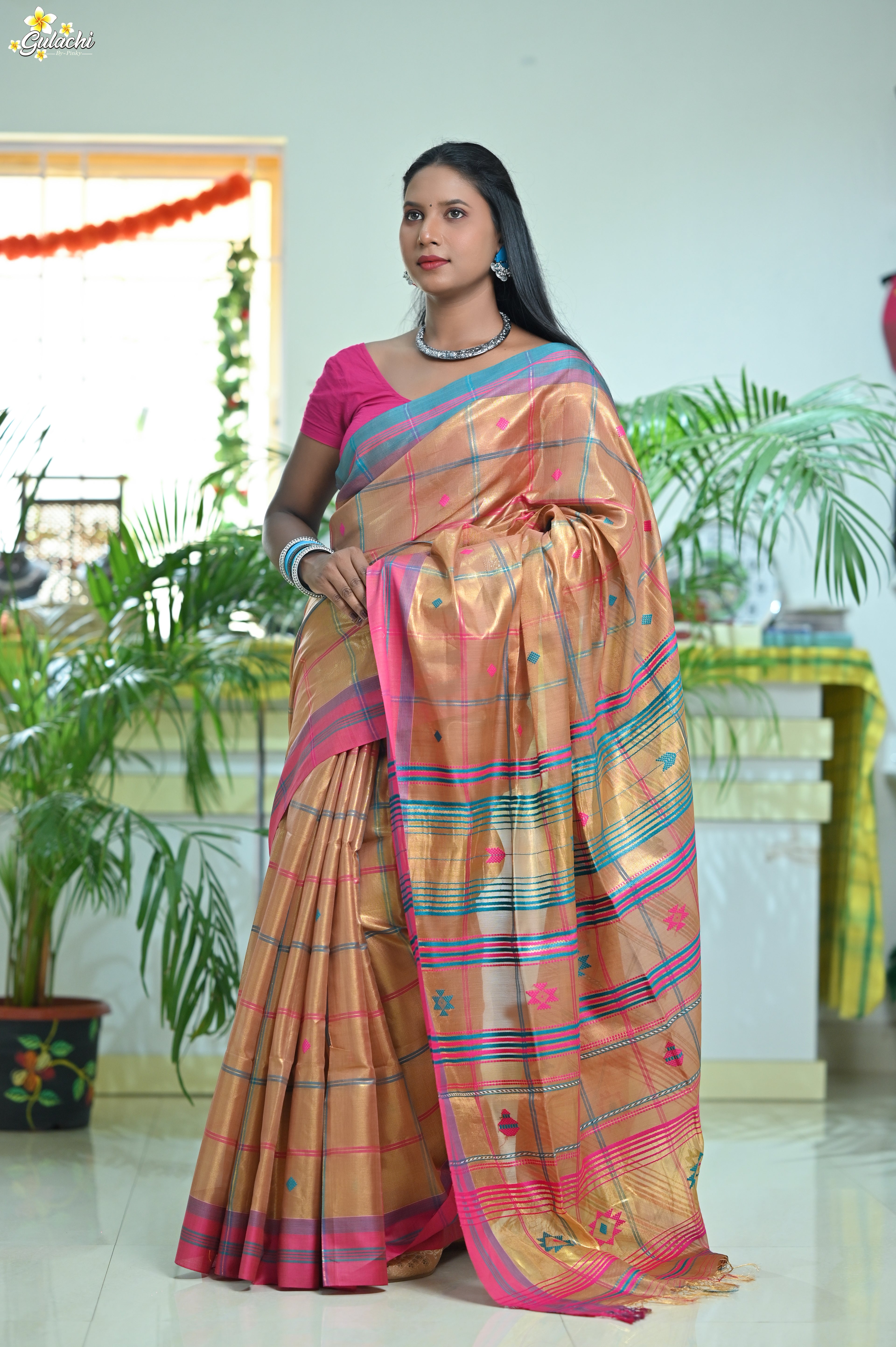 Tissue Zari Jhal Saree
