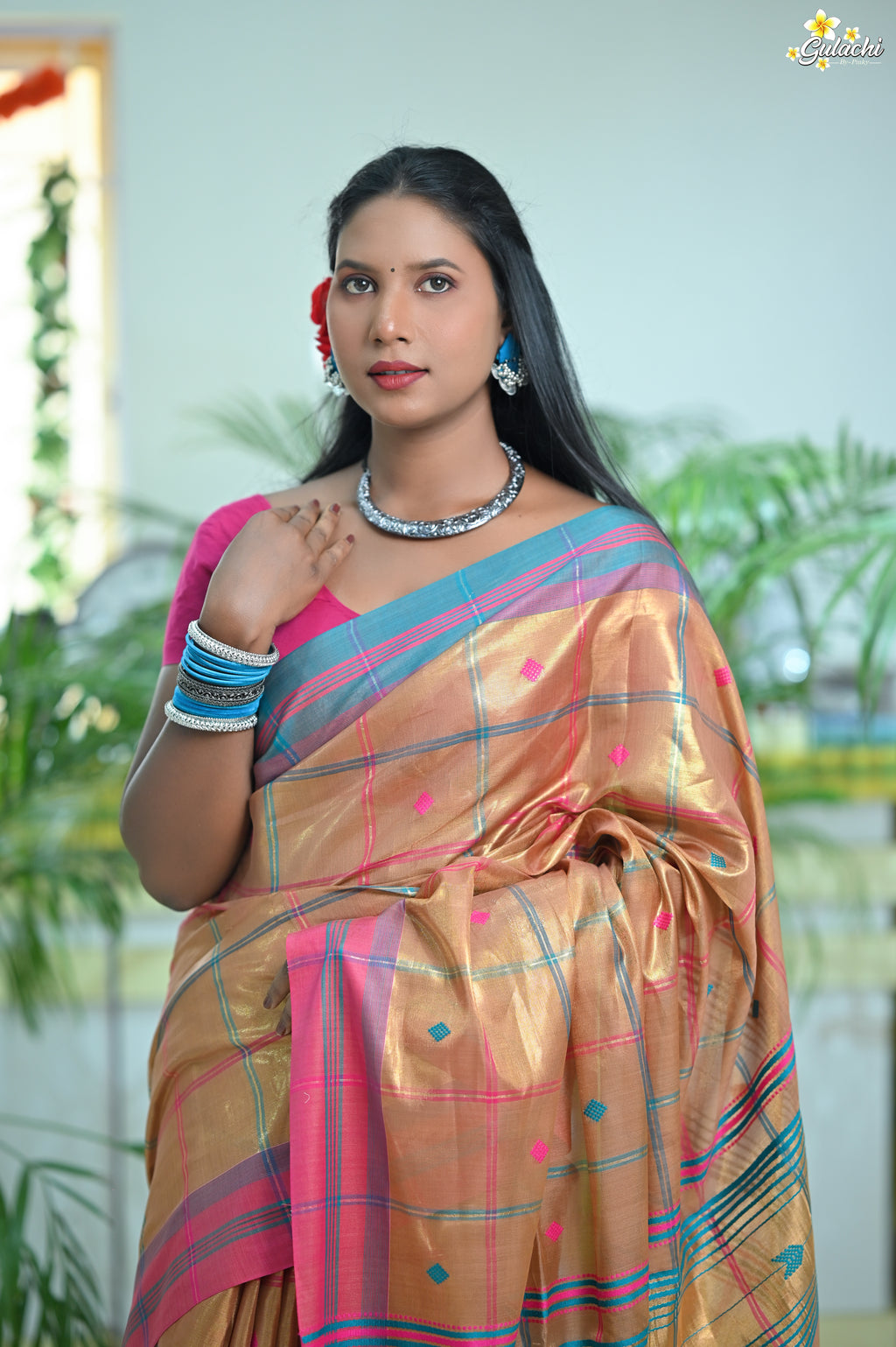 Tissue Zari Jhal Saree
