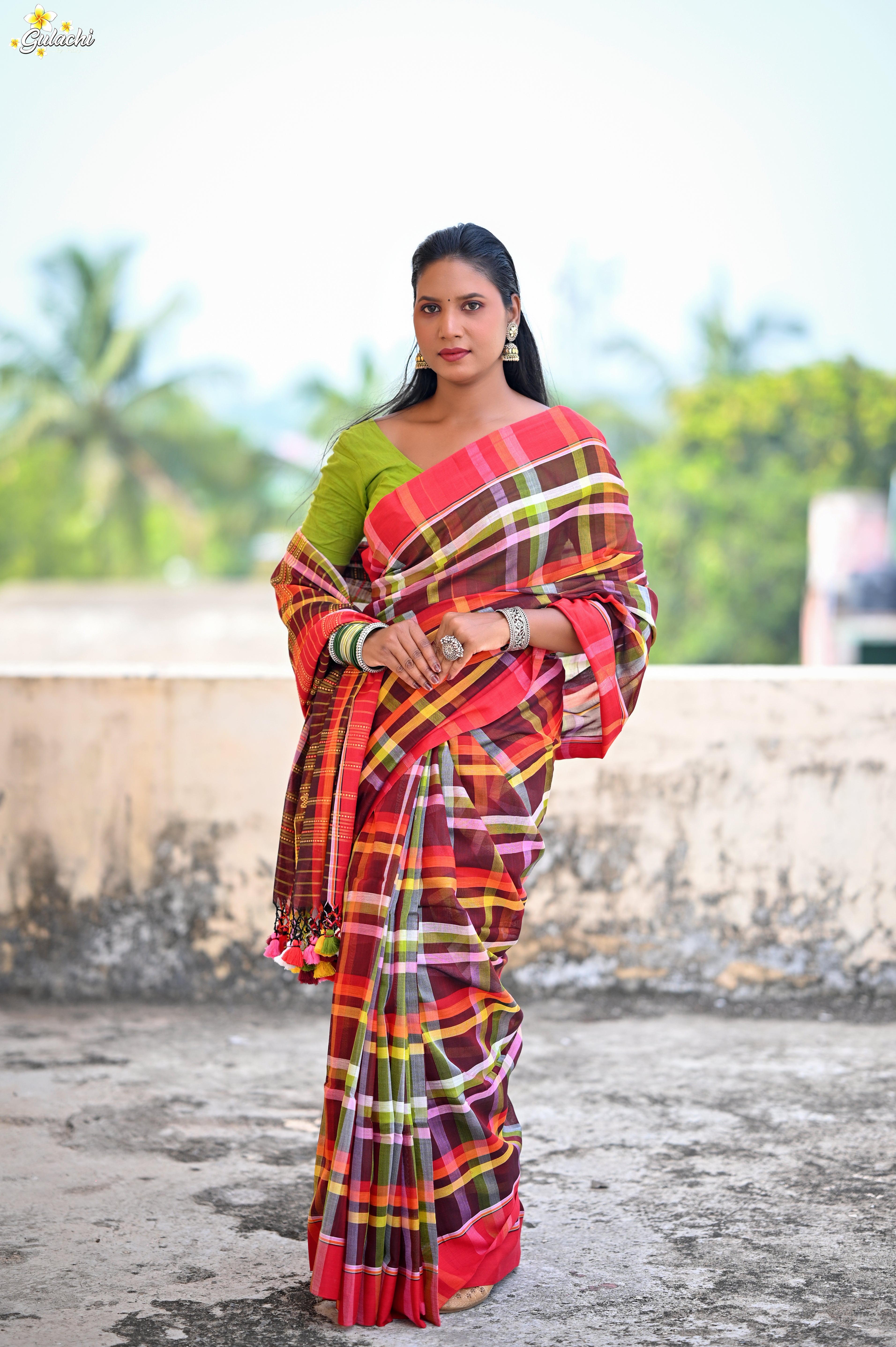 Mercerised Tribal Fusion Saree