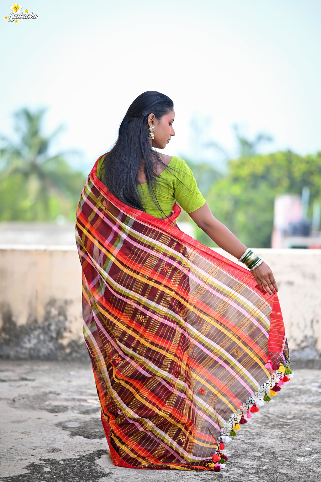 Mercerised Tribal Fusion Saree