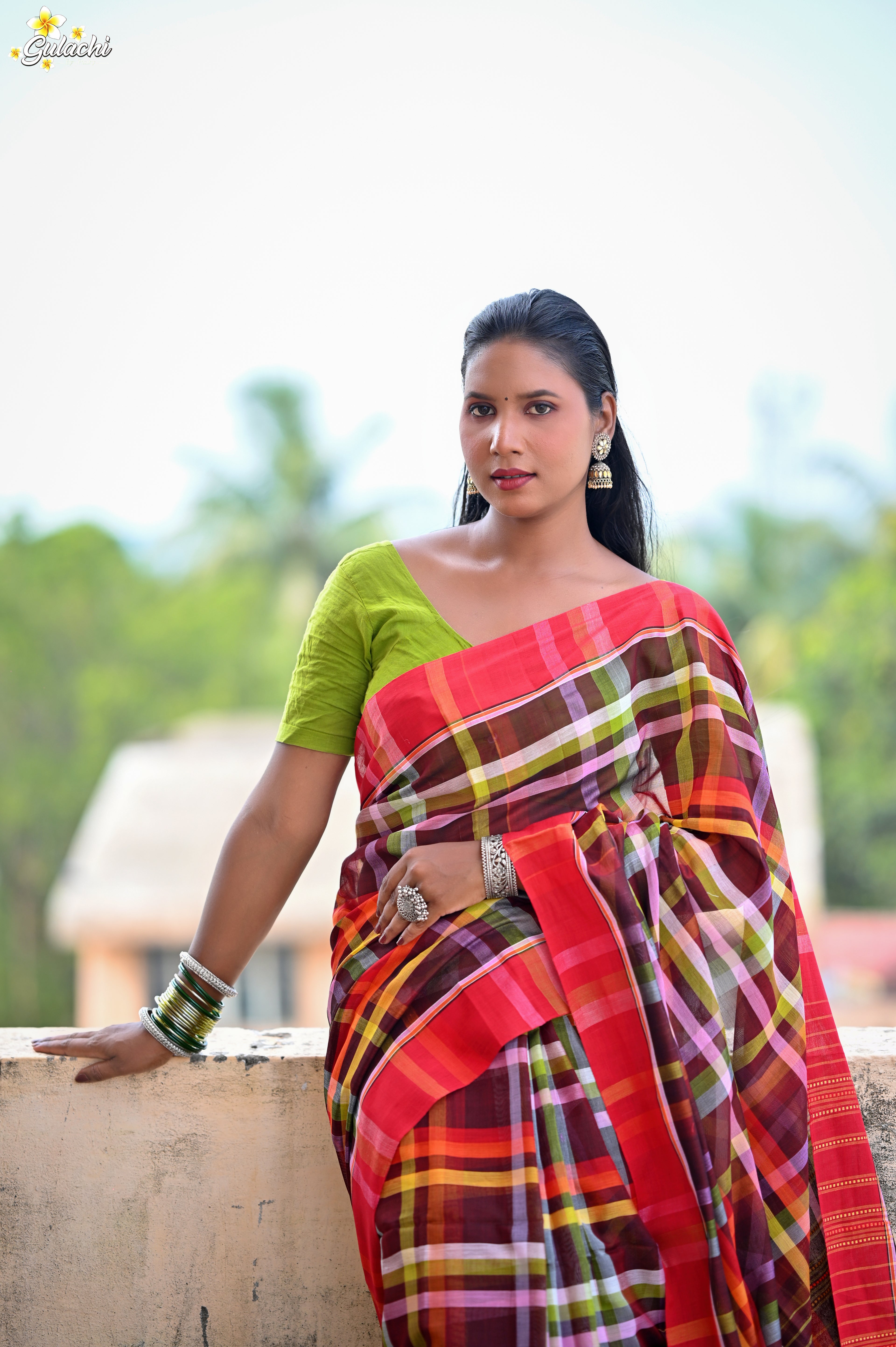 Mercerised Tribal Fusion Saree