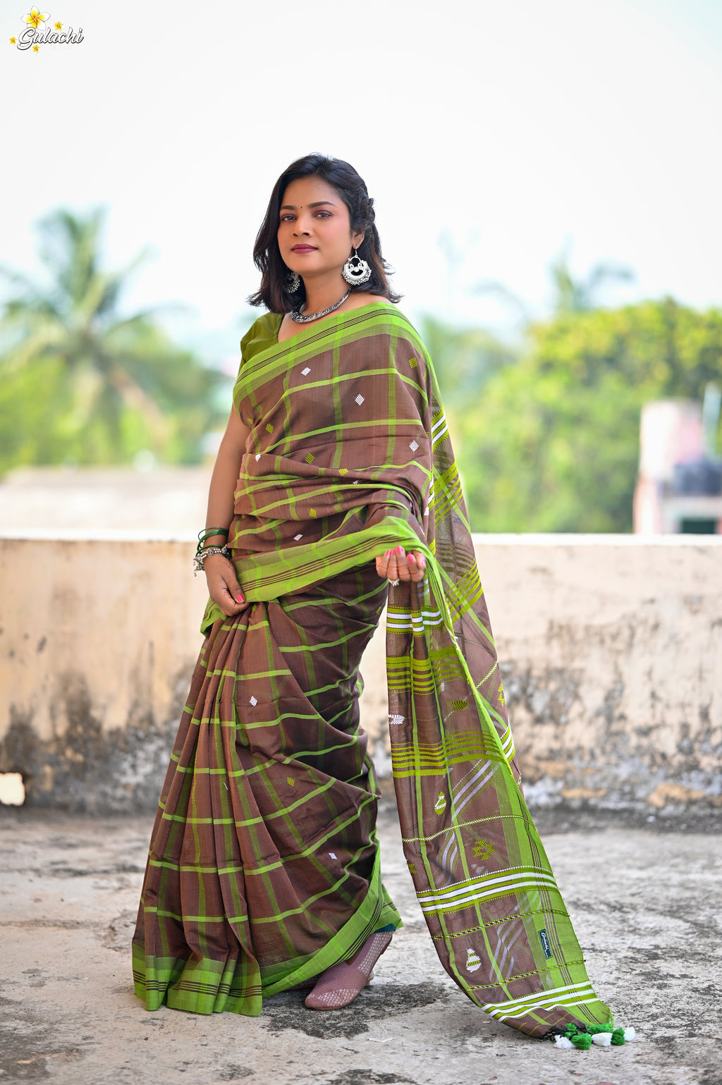 Mercerised Cotton Jhal Saree