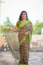 Mercerised Cotton Jhal Saree