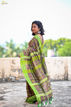 Mercerised Cotton Jhal Saree