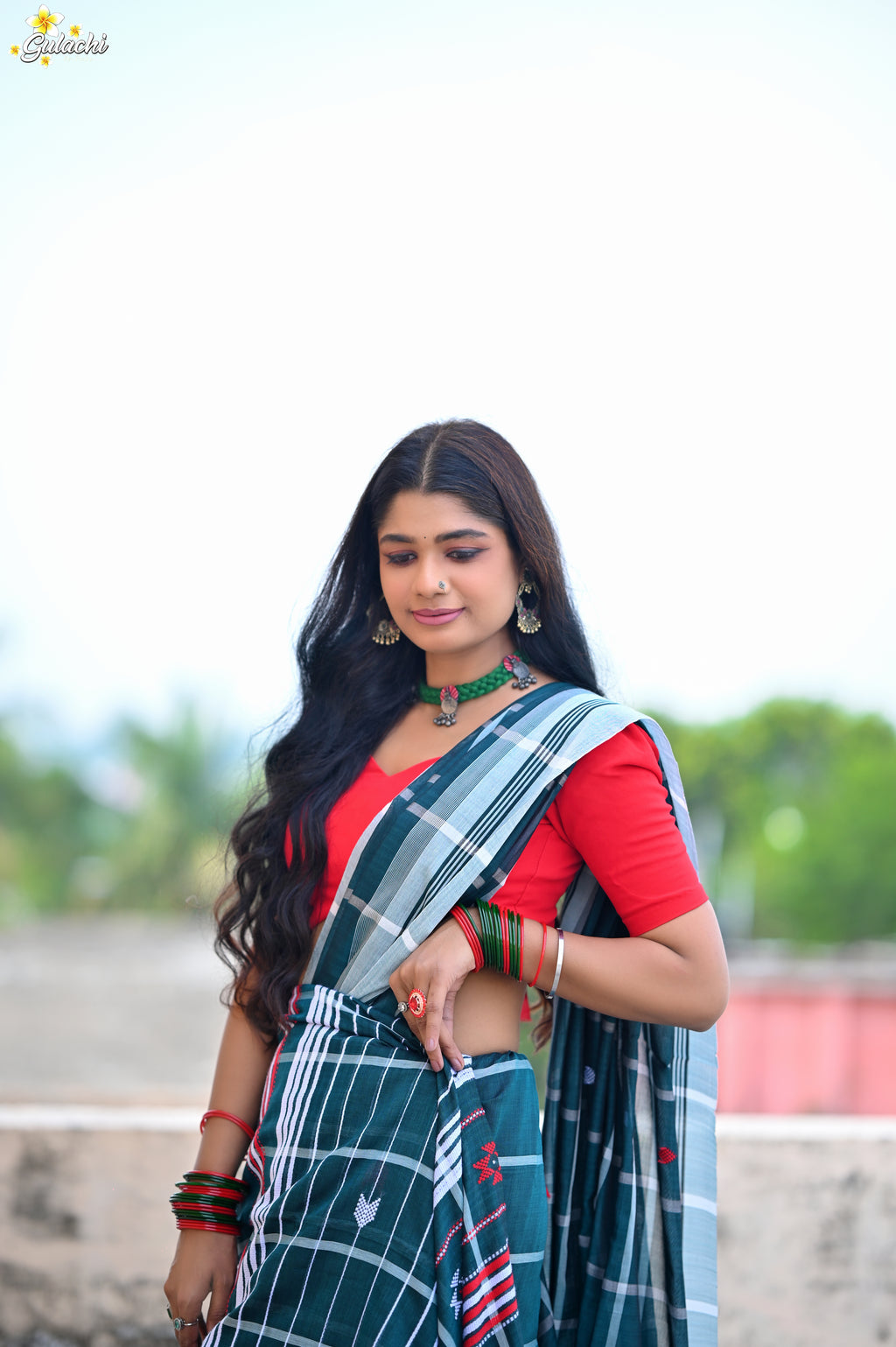 Mercerised Cotton Jhal Saree