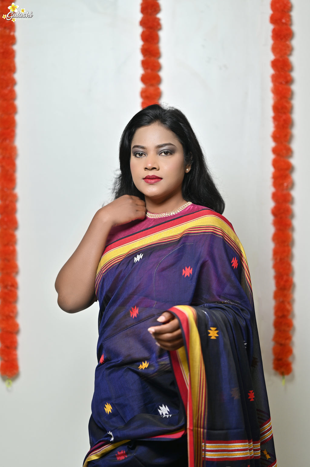 Mercerised Tribal Fusion Saree