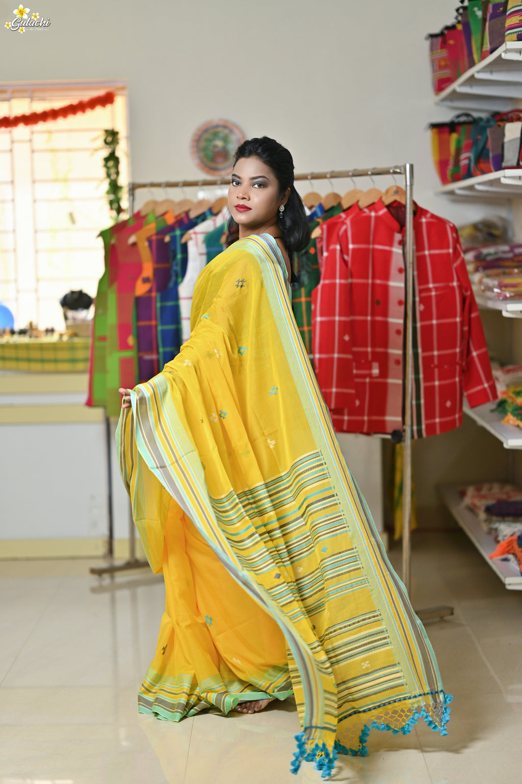 Mercerised Tribal Fusion Saree