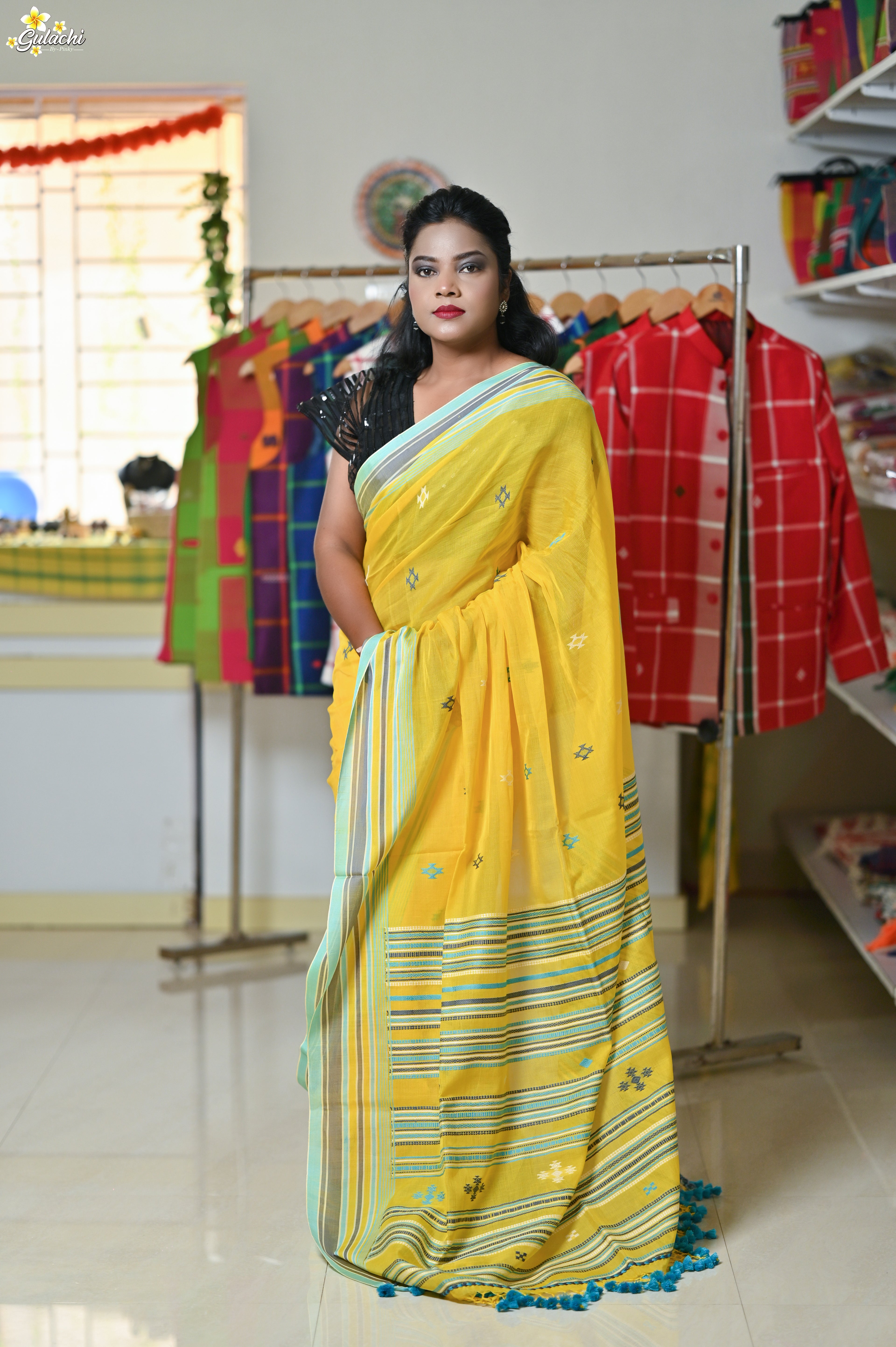 Mercerised Tribal Fusion Saree