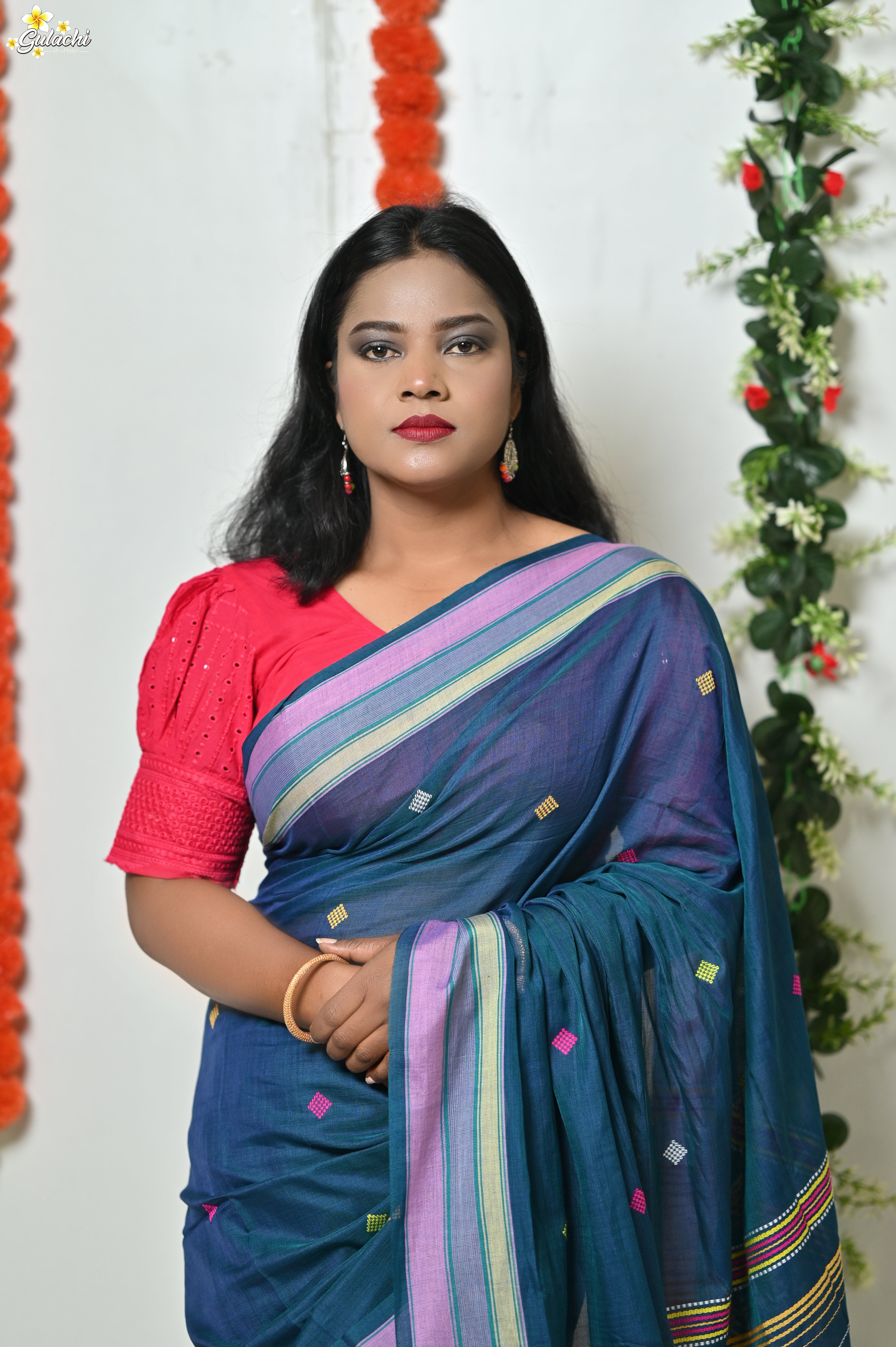 Mercerised Tribal Fusion Saree