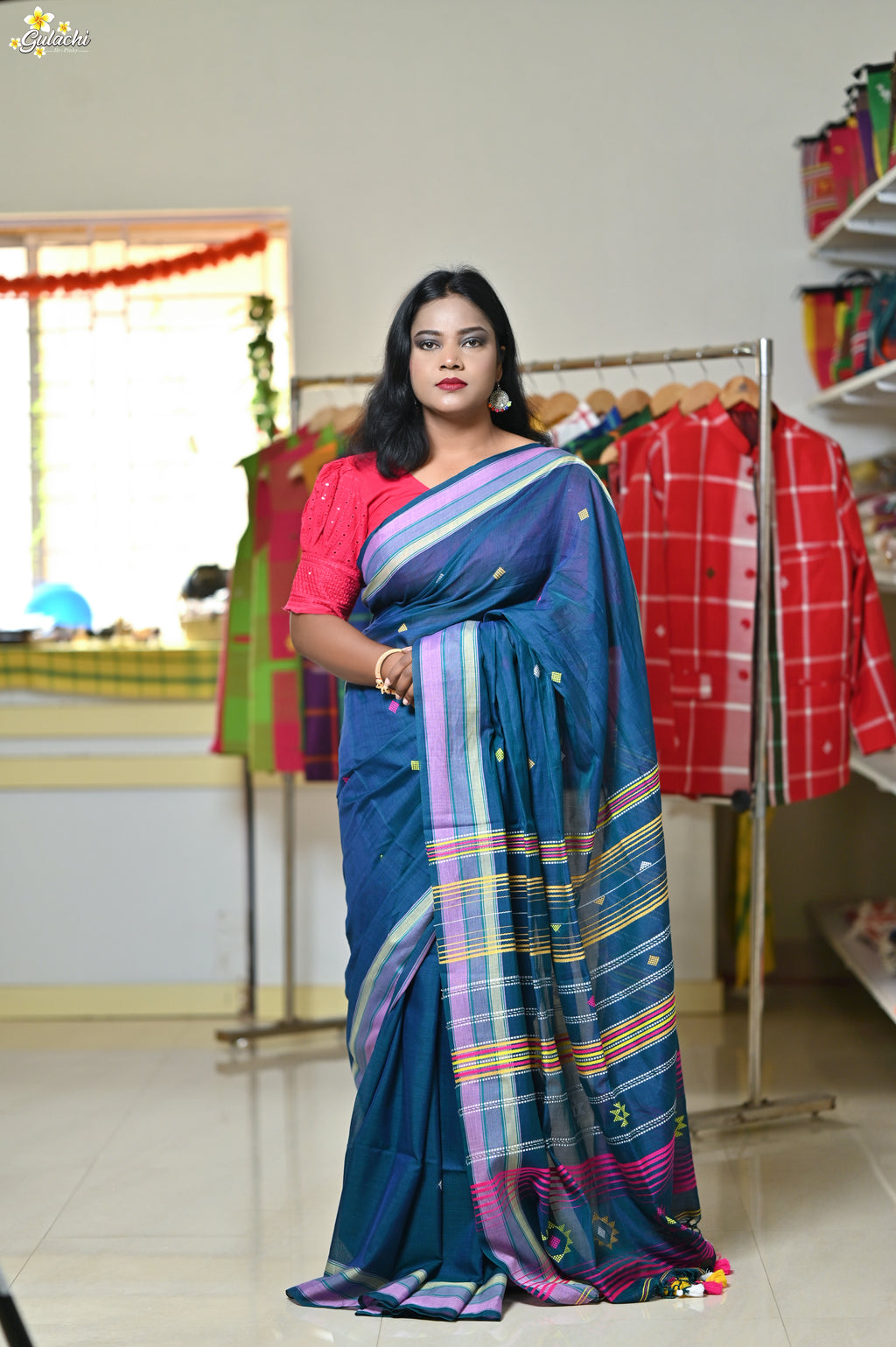 Mercerised Tribal Fusion Saree