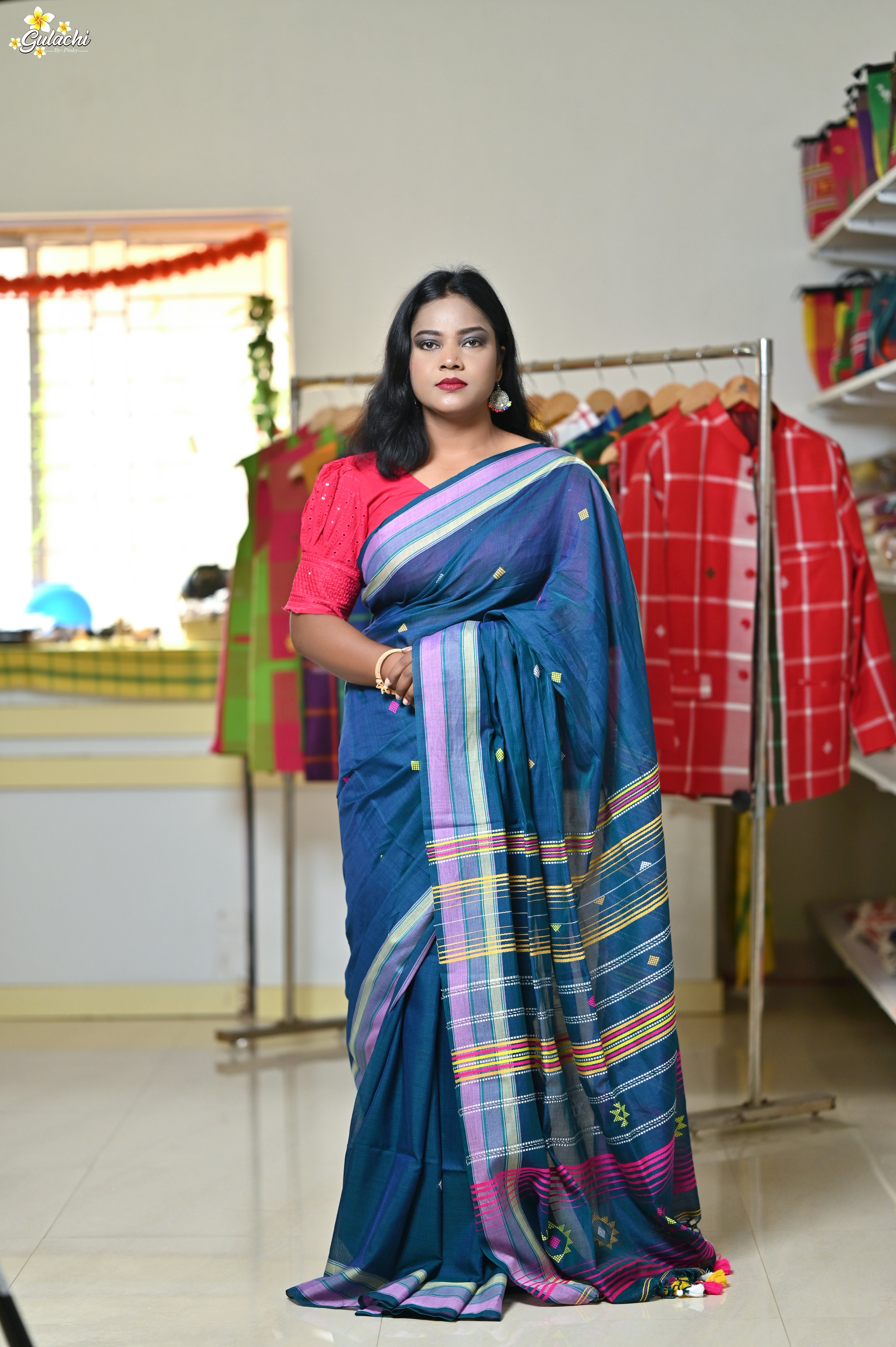 Mercerised Tribal Fusion Saree