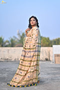 Tissue Cotton Jhal Saree
