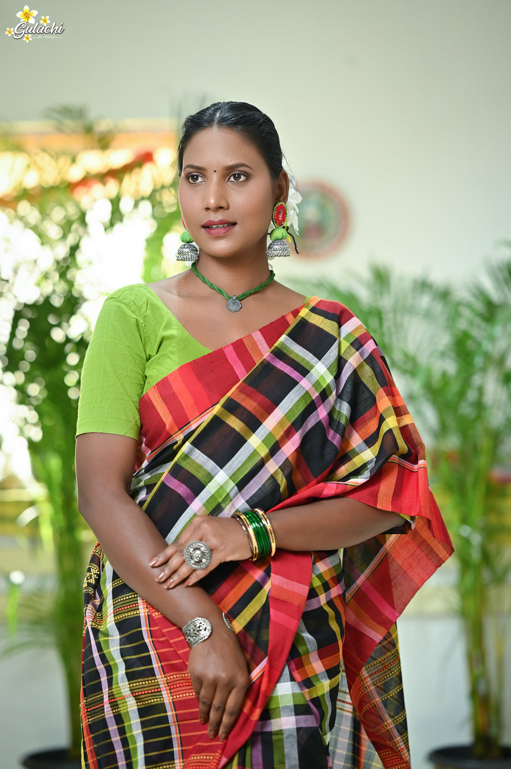 Mercerised Tribal Fusion Saree