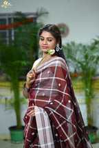 Mercerised Cotton Jhal Saree